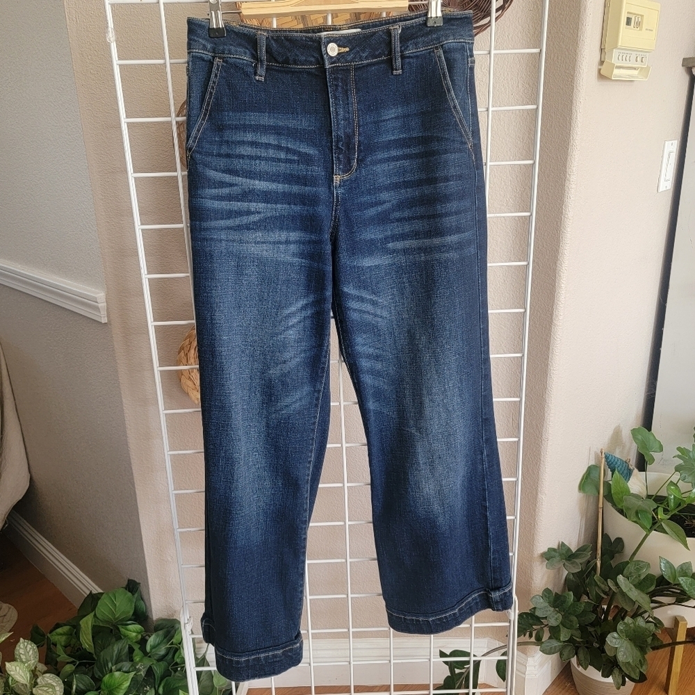 Kancan Wide Leg Trouser Dark Wash